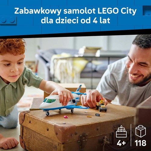City Samolot pasażerski 60492, zestaw konstrukcyjny LEGO 1 sztuka