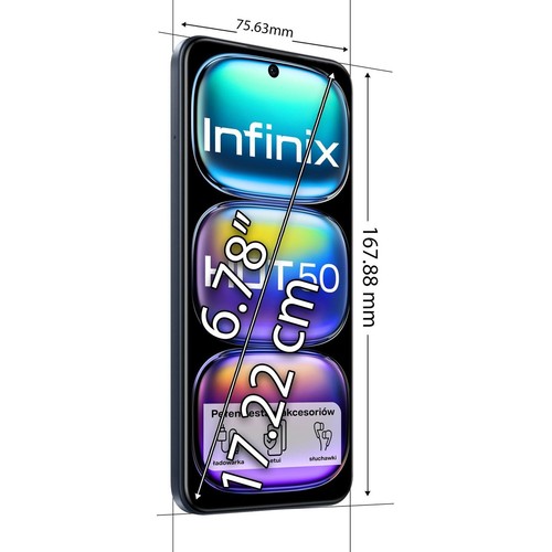 Smartfon Hot 50 8/128GB czarny Infinix 1 sztuka