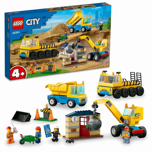 City Ciężarówki i dźwig z kulą wyburzeniową 60391 LEGO 1 sztuka