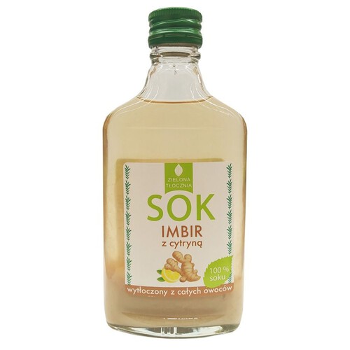 Sok imbir z cytryną 100% Zielona Tłocznia 200 ml