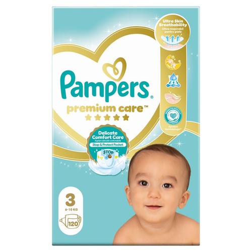 Premium Care Pieluchy 3 6-10 kg Pampers 120 sztuk