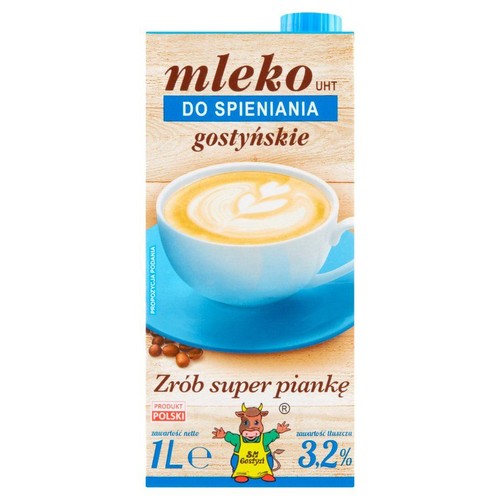 Mleko UHT do spieniania 3.2% tłuszczu SM Gostyń 1 l