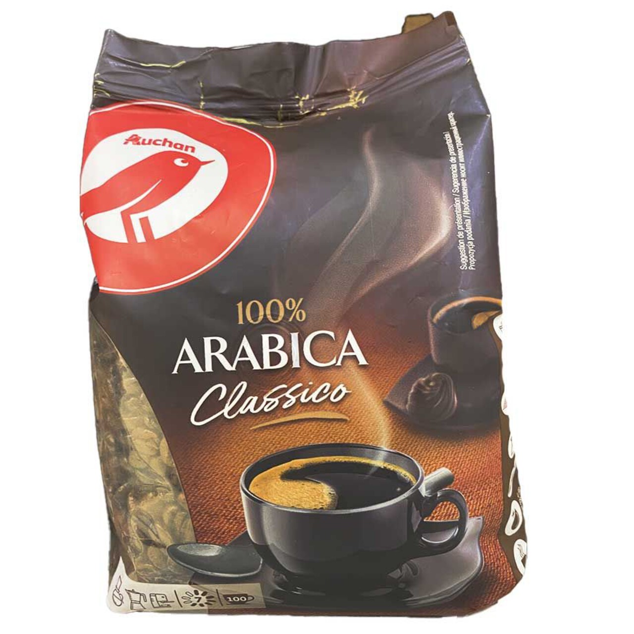 Kawa ziarnista Arabica Classico intensywność 7/10 Auchan 500 g