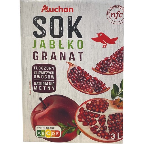 Sok jabłko-granat Auchan 3 l