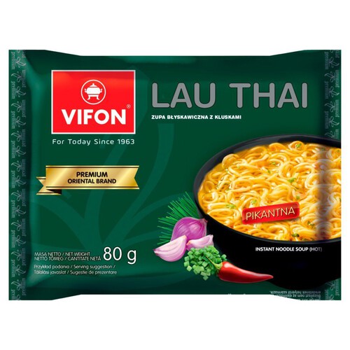 Lau Thai. Zupa błyskawiczna z kluskami (pikantna) Vifon 80 g