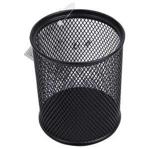 Okrągły pojemnik metalowy na długopisy czarny 78 mm Auchan 1 sztuka