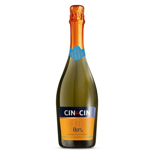 Wino bezalkoholowe musujące białe alk. do 0,5% obj. Cin Cin 750 ml