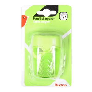Temperówka 2 otwory ostrze stalowe ze zbiorniczkiem Auchan 1 sztuka