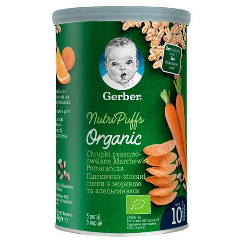 BIO Chrupki pszenno - owsiane marchewka pomarańcza Gerber Organic 35 g