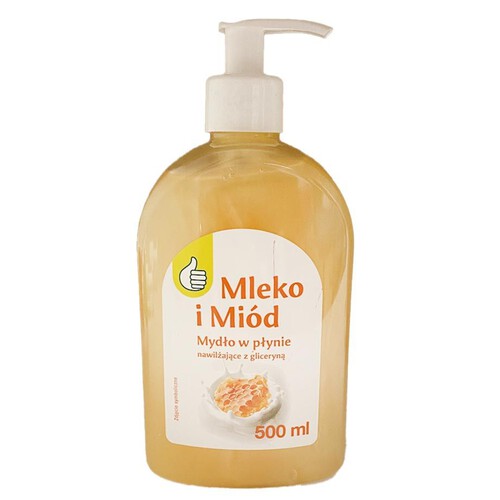 Mydło w płynie mleko i miód Auchan 500 ml