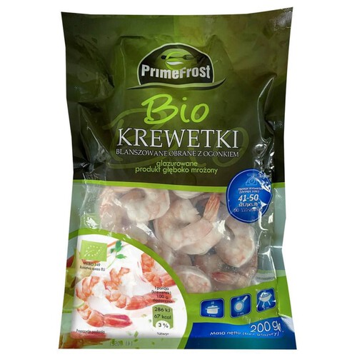 Krewetki gotowane obrane z ogonkiem 41/50 PrimeFrost 200 g