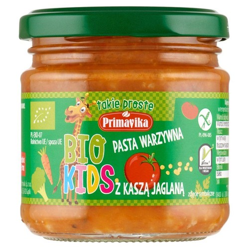 BIO Kids Pasta warzywna z kaszą jaglaną Primavika 160 g