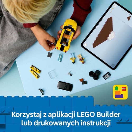 City Żółta taksówka 60487, model samochodu z dwiema minifigurkami LEGO 1 sztuka