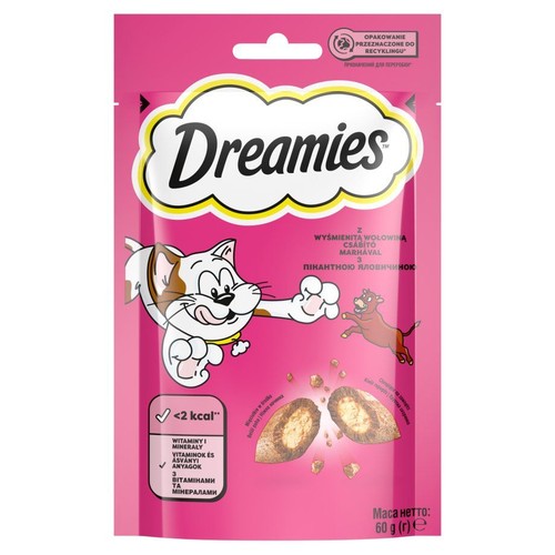 Przysmak wołowy dla kotów dorosłych i kociąt Dreamies 60 g