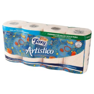 Papier toaletowy 2 warstwy artistico Foxy 8 rolek