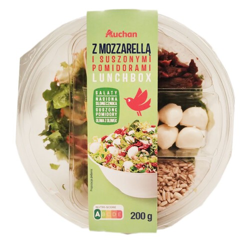 Lunchbox z mozzarellą i suszonymi pomidorami Auchan 200 g