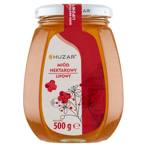 Miód pszczeli nektarowy lipowy Huzar 500 g