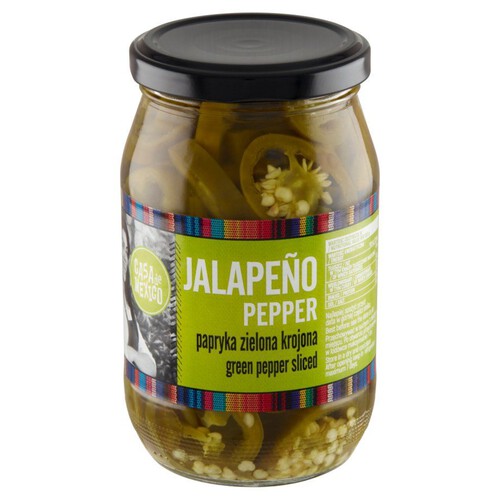 Papryka jalapeno zielona krojona marynowana Casa de Mexico 340/180 g