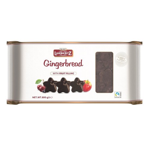 Pierniki gwiazdki z nadzieniem owocowym  Lambertz 800 g