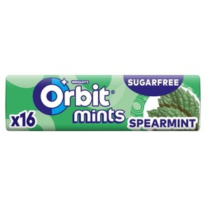 Bezcukrowe cukierki o smaku miętowym Orbit 28 g