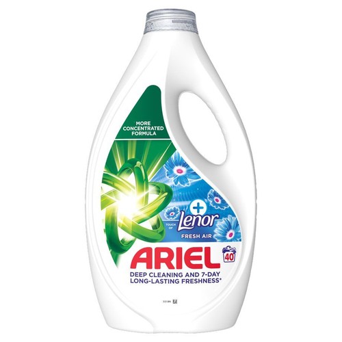 Płyn do prania + Lenor Fresh Air 40 prań Ariel 1,8 l