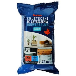 Chusteczki uniwersalne o zapachu morskim Auchan 72 sztuki