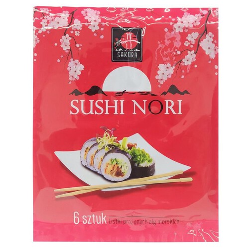 Liście alg sushi nori Sakura 6 sztuk