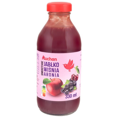 Smoothie jabłko-wisnia-aronia Auchan 330 ml