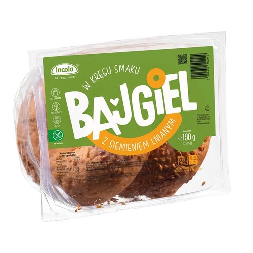 Bajgle z siemieniem lnianym bezglutenowe Incola 2 x 95 g