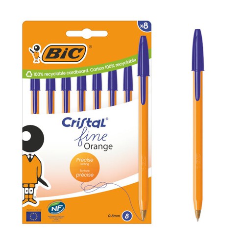 Długopis Orange Original niebieski 0.8 mm BiC 8 sztuk