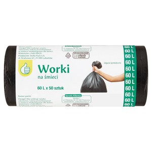 Worki na śmieci 60L Auchan 50 sztuk