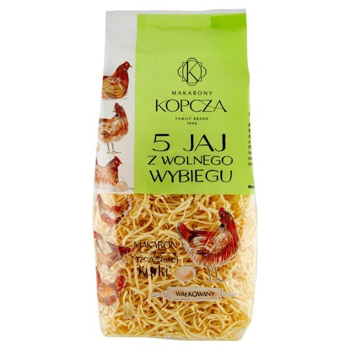 Makaron od szczęśliwej kurki niteczki Kopcza 250 g