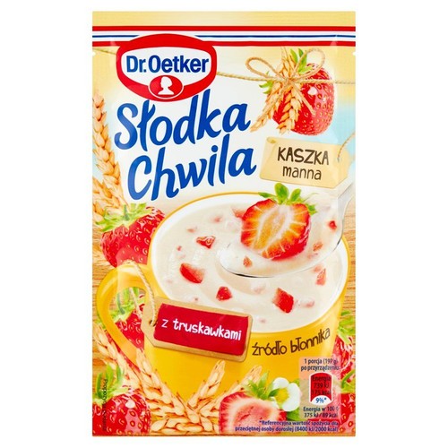 Słodka chwila Kaszka manna z truskawkami Dr.Oetker 47 g