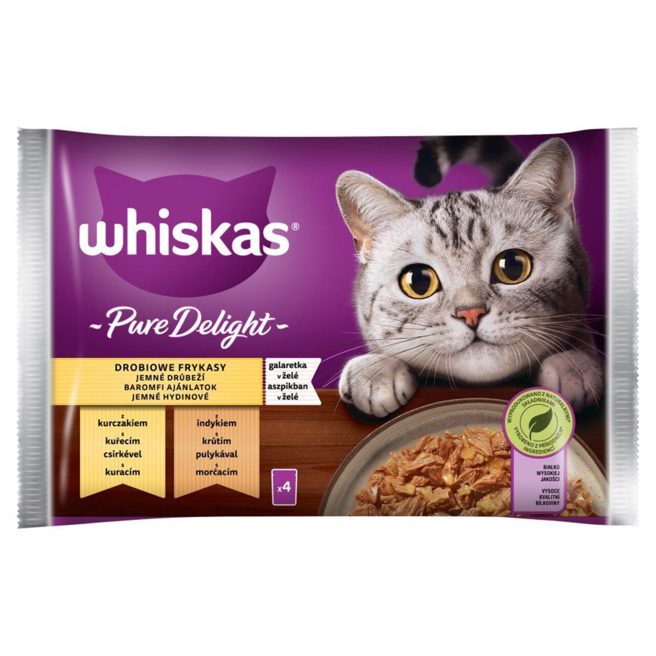 Karma mokra mix drobiowy dla kota Whiskas 4 x 85 g