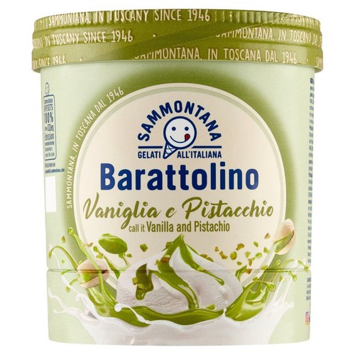 Lody Barattolino waniliowe z pistacją Sammontana 800 ml