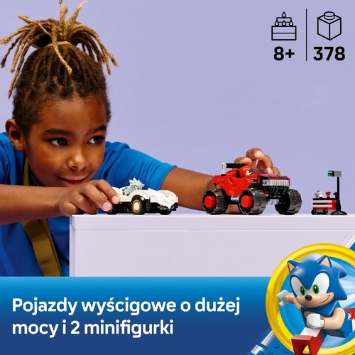 Sonic the Hedgehog™ Silver w samochodzie kontra Knuckles w monster trucku 77118 LEGO 1 sztuka
