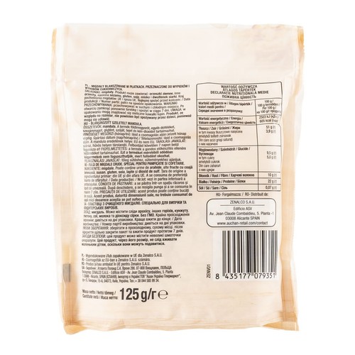 Migdały blanszowane w płatkach Auchan 125 g