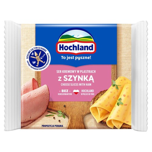 Ser topiony kremowy z szynką w plastrach Hochland 130 g