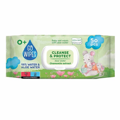 GOWIPES Chusteczki nawilżane aloes rum GO Wipes 50 sztuk