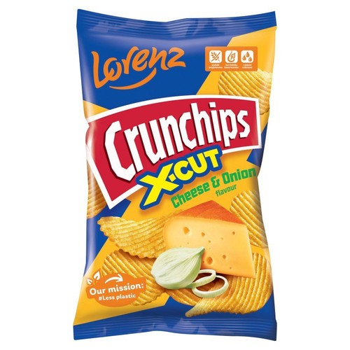 Chipsy X-Cut cheese & onion Crunchips 130 g