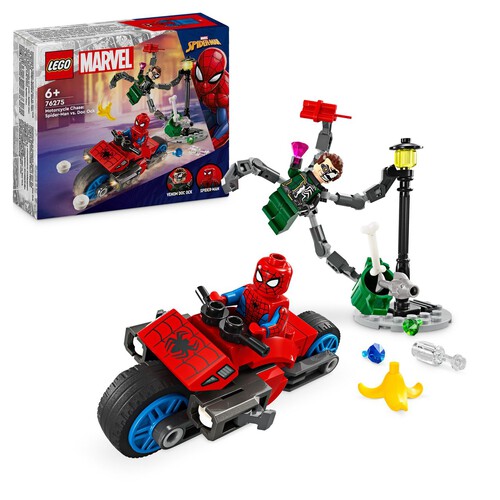 Super Heroes Pościg na motocyklu: Spider-Man vs. Doc Ock 76275 LEGO zestaw