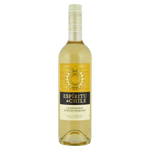 Wino białe półwytrawne Gewurztraminer Chardonnay alk. 12% obj. Aresti Espiritu de Chile  750 ml