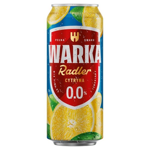 Bezalkoholowy napój piwny owocowy o smaku cytrynowym alk. 0,0% obj. Warka 500 ml