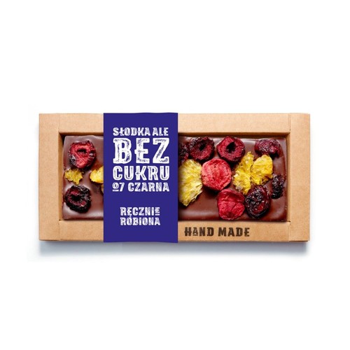 Czekolada ciemna bez dodatku cukru z dodatkiem pistacji i migdałów Cukiernia Staropolska 105 g