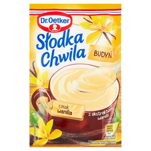 Słodka chwila budyń o smaku waniliowym z ekstraktem wanilii Dr. Oetker 43 g