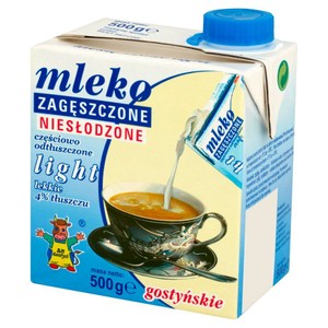 Mleko zagęszczone niesłodzone 4% light Gostyńskie 500 g