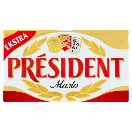 Masło ekstra zawartość tłuszczu 82% President 200 g 