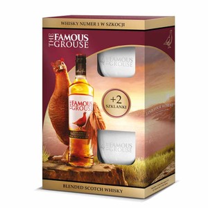 Szkocka Whisky typu blended The Famous Grouse zestaw