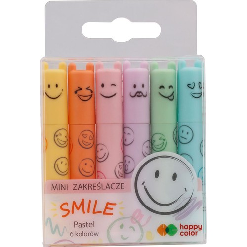Zakreślacze mini Smile Happy Color Zestaw