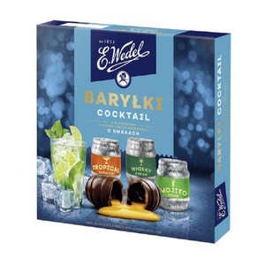 Baryłki Cocktaili z alkoholem w czekoladzie deserowej E.Wedel 200 g